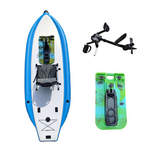 Planche <span class=keywords><strong>de</strong></span> surf SUP à trois compartiments avec propulsion à pédale métallique, bateau à pédales gonflable individuel, vélo aquatique - Product Image 5