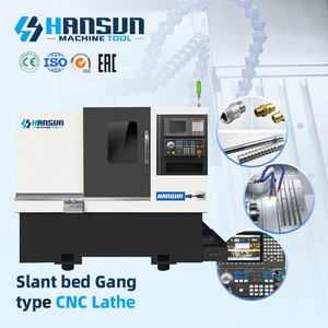 HS 46C Slant Bed Horizontal Gang-Type CNC Lathe with Single Spindle for Medium Duty High-Volume Turning of <b>Bar</b> Stock Small Parts - Product Image 1
