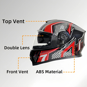 Nouveau <span class=keywords><strong>casque</strong></span> <span class=keywords><strong>de</strong></span> <span class=keywords><strong>moto</strong></span> électrique intégral unisexe HAD HAD-902 en ABS avec <span class=keywords><strong>masque</strong></span> double face, toutes saisons, pour adultes, emballage en boîte - Product Image 3