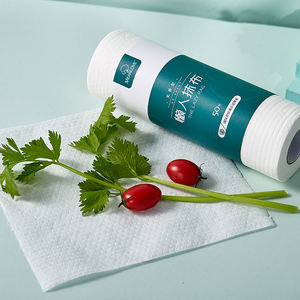 ผ้าเช็ดทำความสะอาดแบบใช้ซ้ำได้ ย่อยสลายได้ 100% ผ้าเช็ดจานในครัว ผ้าเช็ดทำความสะอาดแบบม้วน เป็นมิตรกับสิ่งแวดล้อม - Product Image 2