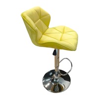 ST-8267-1 Tabourets de bar pivotants réglables en hauteur de haute qualité en cuir PU jaune avec base en métal moderne pour bar à domicile et salle à manger