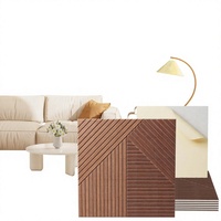 Commande en gros de panneaux acoustiques modernes pour murs, 6 pièces, 23,62" x 23,62", autocollants, adhésifs, fibres de polyester haute densité, NRC 0,9