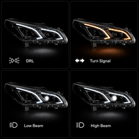 Ensemble de phares LED BK pour Hyundai Sonata 9 2016-2017, style DRL, clignotants séquentiels, Plug & Play