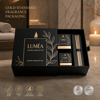 Coffret Cadeau de Bougies Parfumées de Luxe BPNROY, Boîte Rigide en Carton Style Tiroir avec Dorure à Chaud, Boîte Tiroir Personnalisée
