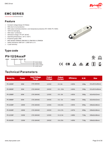 ไดรเวอร์ไฟ LED แบบพลาสติกแรงดันคงที่ 100W EMC 170-264VAC DC 12V 24V IP66 กันน้ำ ไม่กระพริบ สำหรับกล่องไฟ LED - Product Image 6