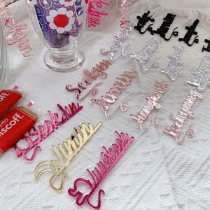 ที่เสียบตกแต่งเค้กสำหรับงานวันครบรอบแต่งงาน งานวันเกิด - ตัวอักษร I Love You รูปหัวใจอะคริลิค สำหรับตกแต่งคัพเค้กและเค้ก - Product Image 2