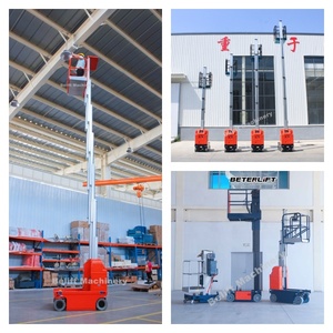 Escalera de aluminio hidráulica de 6m-11M, andamio, elevador de mástil doble individual, plataformas de trabajo aéreo accionables, elevador de mástil, elevadores verticales - Product Image 2