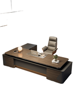 Bureau de direction en matériau de luxe léger, simple et moderne, mobilier de bureau pour dirigeant, grand bureau de direction