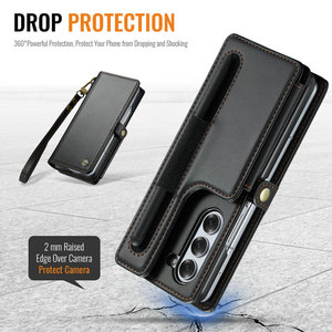 CaseMe 2025 RFID Card Case para <span class=keywords><strong>Samsung</strong></span> <span class=keywords><strong>Galaxy</strong></span> <span class=keywords><strong>Z</strong></span> Fold 6 con cuero magnético antirrobo Wallet Cover para <span class=keywords><strong>Samsung</strong></span> <span class=keywords><strong>Z</strong></span> Fold 7 6 5 4 - Product Image 5