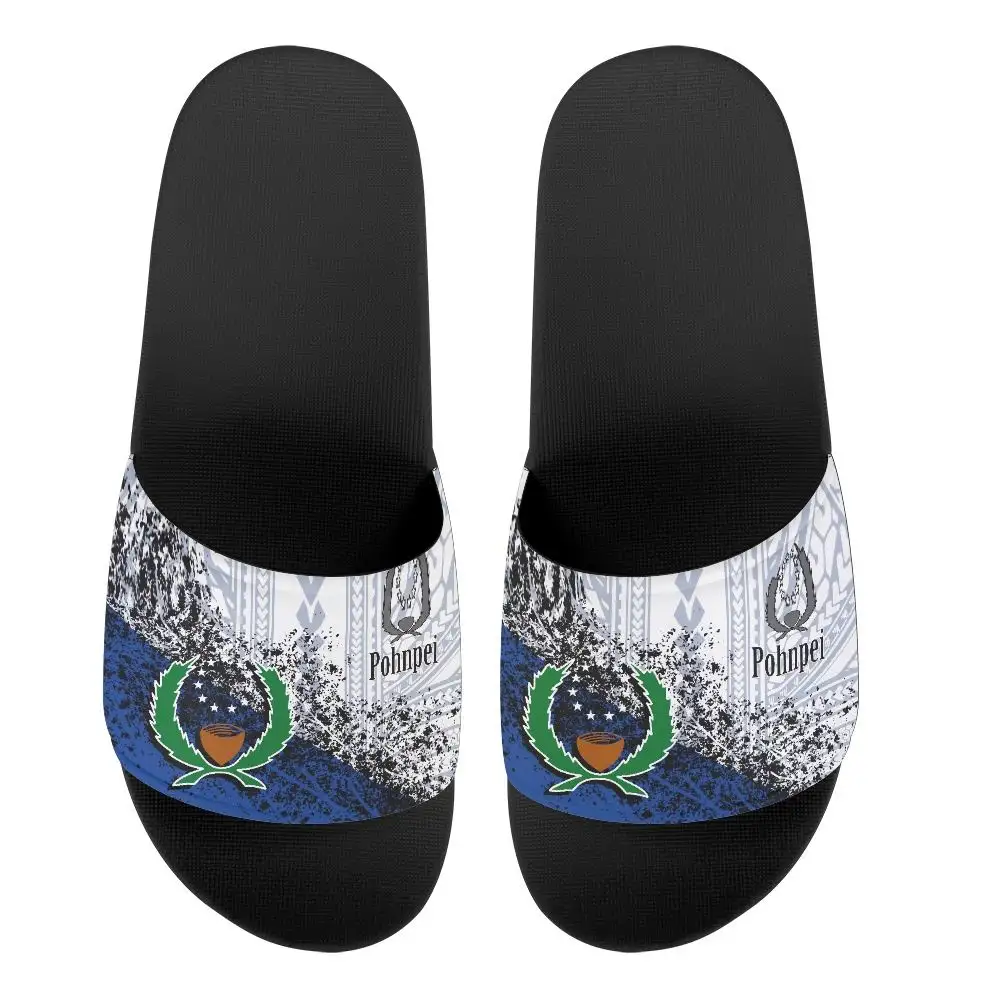 Zapatillas de diseño único para mujer, sandalias estampadas a petición de las islas Pohnpei, 2022