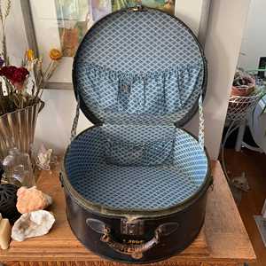 Cajas redondas de sombreros antiguos, cajas de sombreros grandes de viaje de vaquera personalizadas, forro estampado, cajas de sombreros de vaquero de cuero con cerradura de Metal - Product Image 6