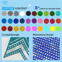 Vente en gros : Nœud de cheerleading brillant à paillettes et cristaux, élastique pour cheveux, accessoire capillaire pour équipes de cheerleading et spectacles de danse