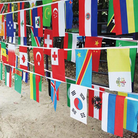 Impression numérique de drapeau de bannière de fanion de couleur de taille personnalisée en gros pour la décoration de fête d'anniversaire de thème de carnaval d'ouverture de centre commercial