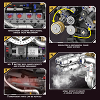 Kaiyu K96210 Paganis Supercar, Bloques de Construcción de Modelo de Motor V8 con Luces LED y Control por Aplicación, Programables
