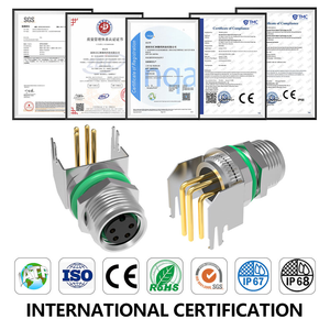 Industrial Shielded IP67 Waterproof M8 A/B <strong>Code</strong> Straight Angle Panel Mount <strong>Socket</strong> with Bracket 2/3/4/5/6/8 Pin M8 PCB Receptacle - Product Image 2