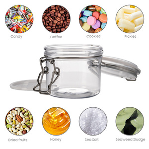 Leakproof 350ml 12oz PET Food Storage <b>Container</b> Airtight BPA Free Clear Plastic Coffee Canister - Product Image 6