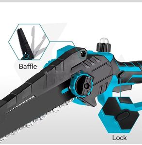 Scie à chaîne électrique multifonctionnelle pour le travail du <span class=keywords><strong>bois</strong></span>, le jardinage, la coupe, la scie à chaîne au lithium, scie à chaîne électrique portative 6/8'' - Product Image 5