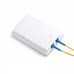 <b>Hot</b> Sales Plastic Shell 2 Ports Fiber Optic <b>Single</b> Mode Simplex SC UPC APC Optical Connector White Faceplate for FTTH - Product Image 1