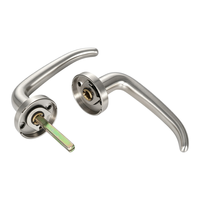 Fournisseur en gros de quincaillerie pour portes intérieures, poignée de porte en forme de U incurvée, acier inoxydable 304, poignée de porte résidentielle pour villa