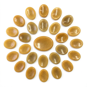 Vente en gros de cristaux d'aventurine jaune personnalisés, pierres précieuses naturelles de 30-35 mm, sculptées à la main, pour la guérison du chakra de l'amour, le Reiki, le Feng Shui - Product Image 1