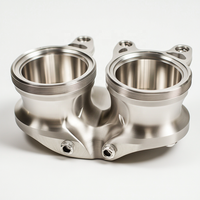 Cuves de carburateur de moto en aluminium CNC haute performance à double sortie, personnalisables et usinées