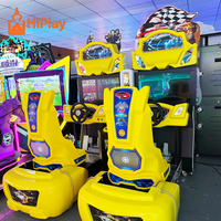Máquina de Juego de Carreras de Autos Operada con Monedas, Simulador de Conducción Comercial para FEC y Parques de Diversiones