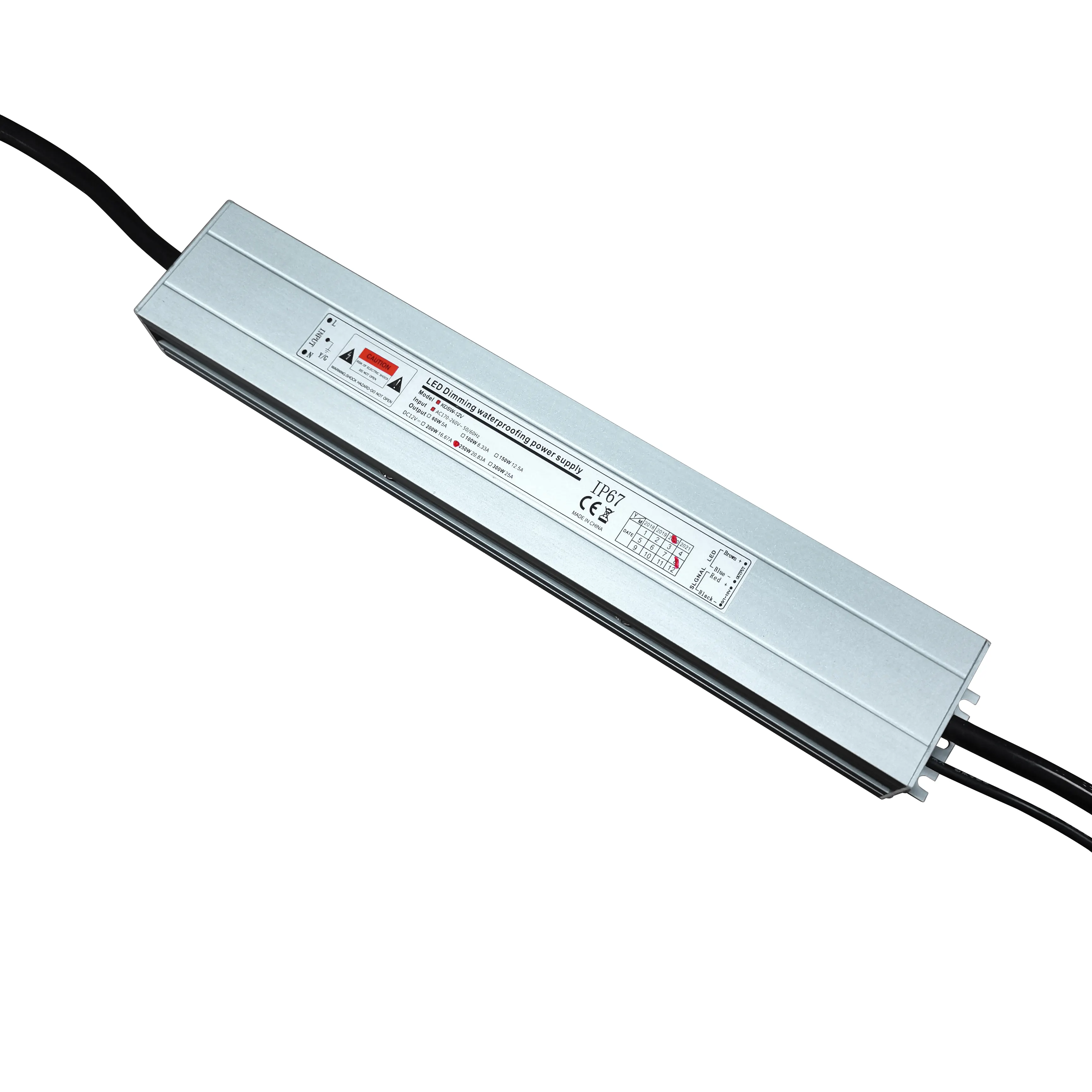 Kompatibel mit LED-Licht 2.0 Version Dali Dimming LED-Treiber 12V 24V 250W Triac 0-10V Dimm bares IP67-Netzteil