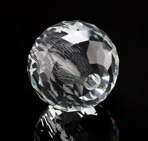 装饰水晶玻璃实心刻面球球