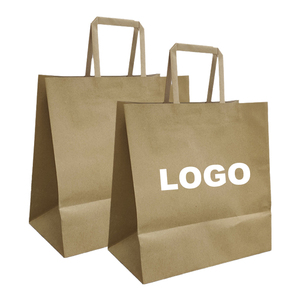 <b>Biodegradable</b> 15x8x21cm Eco-friendly Kraft <b>Paper</b> Bag With Flat Handle - Product Image 3