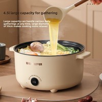 Marmite électrique multifonctionnelle à commande par bouton-poussoir, modèle original, directement de l'usine, capacité 4,1-6L, pour la maison