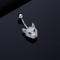 Freya Neuheit Tierform Schwimmender Bauchnabelpiercing-Schmuck 14G Edelstahl Körperpiercing Bauchnabelringe für Frauen