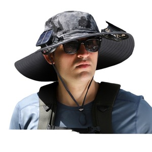 Sombrero de Ala Ancha con Ventilador Solar Desmontable Van Dijksmuseum, Ajustable, para Hombre, para Senderismo, Pesca y Protección Solar al Aire Libre - Product Image 4
