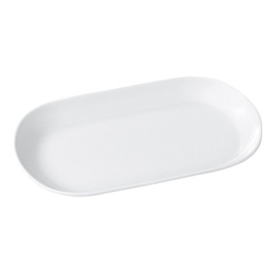 White <b>melamine</b> rectangular commercial-grade imitation porcelain rice noodle roll <b>plate</b>, hot pot restaurant serving <b>plate</b>, - Product Image 2