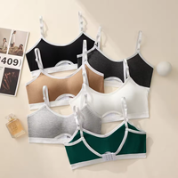 Ensemble de soutien-gorge de sport anti-séismique à dos en U, sans couture, en coton, avec armatures, bonnet complet, bretelles réglables à boucle dorsale, vente en gros d'usine