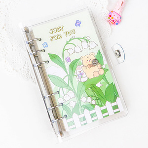 Schattige Zachte Pvc A6 Losse Bladringen Bindmiddel Cover Budget Binder Envelop Pocket <span class=keywords><strong>Notebook</strong></span> Tijdschriften Planner Filler Papier Raster Lijn - Product Image 5