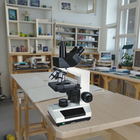 Professional 40X-1600X Halogen Illuminated Digital HD Optical Zoom Trinocular Microscope 45 Inclined Head Mechanical Stage for