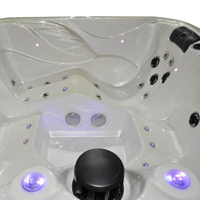 Bain à remous extérieur Hydro Massage Spa Swim Spa Autoportant 2 personnes Air Jet Whirlpool Outdoor Large Baignoire pour deux adultes
