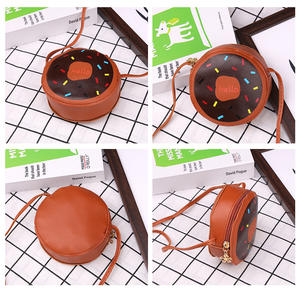 Мультяшная сумка для девочек, Детский кошелек, маленький кошелек для монет, коробка, сумка, симпатичный пончик, сумка через плечо для маленьких девочек - Product Image 6