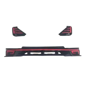 2022 body kit car accessories sport bumper spoiler bar auto front bumper lip guard with led lamp For Toyota Hilux Revo 2021