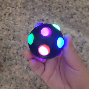 Jouet pour chien résistant aux morsures, balle élastique scintillante, balle disco colorée, pour le nettoyage des dents et l'entraînement des jeunes animaux de compagnie - Product Image 3