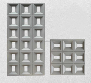 Componente de cemento de nueve rejillas de PU sólido, <span class=keywords><strong>ladrillo</strong></span> <span class=keywords><strong>hueco</strong></span> de celebridad de Internet <span class=keywords><strong>para</strong></span> Panel decorativo de pared Exterior Interior de Hotel, <span class=keywords><strong>losa</strong></span> grande - Product Image 2