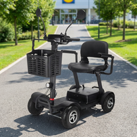 Scooter électrique tout-terrain à quatre roues, châssis en acier robuste, pliable, batterie au lithium amovible, étanche, 250W