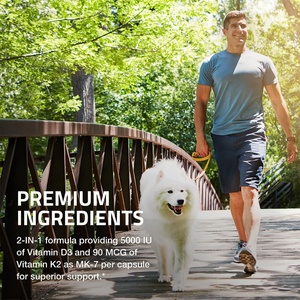 Cápsulas Blandas de Vitamina D3 K2 Orgánica Vegana OEM de 5000 UI para el Apoyo Inmunológico y la Formación Ósea Saludable - Product Image 2