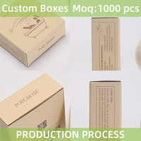 Boîte d'emballage personnalisée pour pinceaux de maquillage, tube en carton ondulé, boîtes à savon faites à la main, bombes de bain, marques cosmétiques sérigraphiées