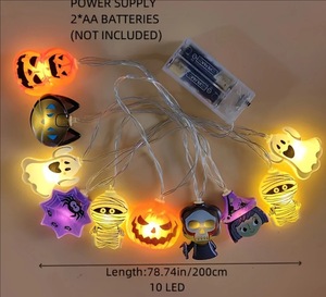 بيع بالجملة مبتكرة Led سلسلة مشهد الديكور مومياء شبح اليقطين ضوء الديكور احتفالي - Product Image 6