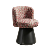 Tabouret de maquillage en métal au design italien moderne, chaise de maquillage haut de gamme de luxe léger, pivotante, avec dossier antidérapant, mobilier de maison
