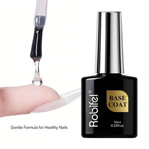 Robifel Base Coat Gel Polish Clear UV Resin Professional Strengthen Nail Rubber Base Gel for Nails Art Private Label - Product Image 1