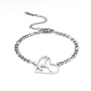 Fashion Sport Gymnastic Stainless Steel Bracelet with Lock Charm Tarnish-Free Jewelry Collection