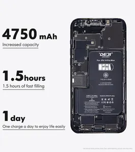 DEJI Digitale batería para baterías para iPhone 14 pro Max baterías móviles