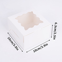 Boîte à biscuits avec logo personnalisé Boîte à biscuits carrée transparente biodégradable avec fenêtre